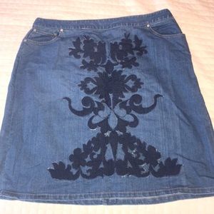 🌈 Denim Eloquii skirt